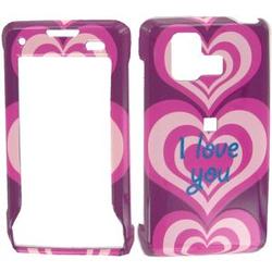 Wireless Emporium, Inc. Pink I Love You Hearts Snap-On Protector Case Faceplate for LG Dare VX9700