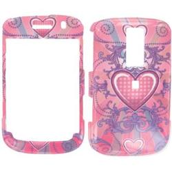 Wireless Emporium, Inc. Pink Polka Dot Hearts Snap-On Protector Case Faceplate for Blackberry Bold 9000