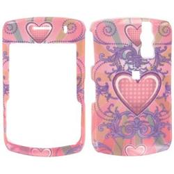 Wireless Emporium, Inc. Pink Polka Dot Hearts Snap-On Protector Case Faceplate for Blackberry Curve 8330