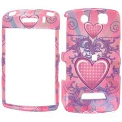 Wireless Emporium, Inc. Pink Polka Dot Hearts Snap-On Protector Case Faceplate for Blackberry Storm 9530