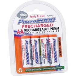 Power 2000 PC4AA-23 Pre-charged AA Rechargeable NiMH Batteries