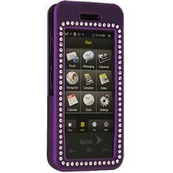 Wireless Emporium, Inc. Purple Bling Rubberized Snap-On Protector Case for Samsung Instinct M800