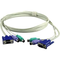 QVS C3P2A-06L Premium PS2 Combo Cable KVM Switch with VGA