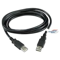 QVS USB 2.0 Cable - 1 x Type A USB - 1 x Type A USB - 6ft - Black
