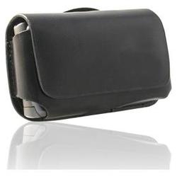 IGM RIM Blackberry 8220 Pearl Flip Black Leather Pouch Case + Home Charger + Car Charger