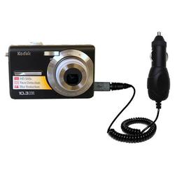 Gomadic Rapid Car / Auto Charger for the Kodak M1063 - Brand w/ TipExchange Technology