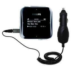 Gomadic Rapid Car / Auto Charger for the Philips GoGear SA2811 - Brand w/ TipExchange Technology