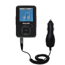 Gomadic Rapid Car / Auto Charger for the Philips GoGear SA3024 - Brand w/ TipExchange Technology
