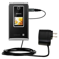Gomadic Rapid Wall / AC Charger for the Kyocera S4000 Mako - Brand w/ TipExchange Technology