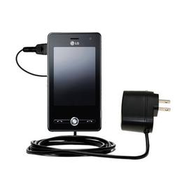 Gomadic Rapid Wall / AC Charger for the LG KS20 - Brand w/ TipExchange Technology