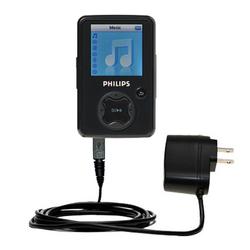 Gomadic Rapid Wall / AC Charger for the Philips GoGear SA3026 - Brand w/ TipExchange Technology