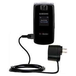 Gomadic Rapid Wall / AC Charger for the Samsung SGH-T439 - Brand w/ TipExchange Technology