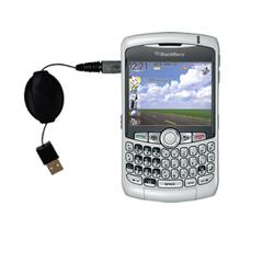 Gomadic Retractable USB Cable for the Blackberry Curve with Power Hot Sync and Charge capabilities - Gomadic