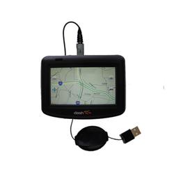 Gomadic Retractable USB Cable for the DASH DASH Express with Power Hot Sync and Charge capabilities - Gomadi