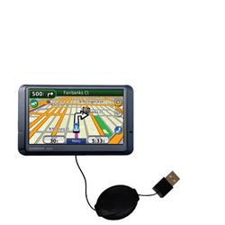 Gomadic Retractable USB Cable for the Garmin Nuvi 265WT with Power Hot Sync and Charge capabilities - Gomadi