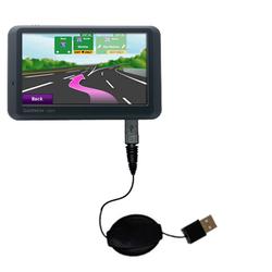 Gomadic Retractable USB Cable for the Garmin Nuvi 755T with Power Hot Sync and Charge capabilities - Gomadic