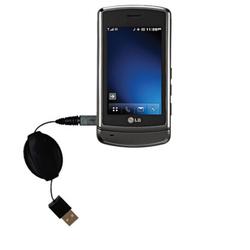 Gomadic Retractable USB Cable for the LG VX9700 with Power Hot Sync and Charge capabilities - Brand