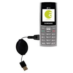Gomadic Retractable USB Cable for the Samsung SCH-R200 with Power Hot Sync and Charge capabilities - Gomadic
