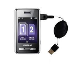 Gomadic Retractable USB Cable for the Samsung SGH-D980 DUOS with Power Hot Sync and Charge capabilities - Go