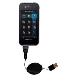 Gomadic Retractable USB Cable for the Samsung SGH-F700 with Power Hot Sync and Charge capabilities - Gomadic