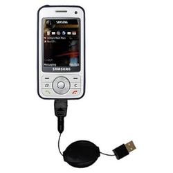 Gomadic Retractable USB Cable for the Samsung SGH-i450 with Power Hot Sync and Charge capabilities - Gomadic