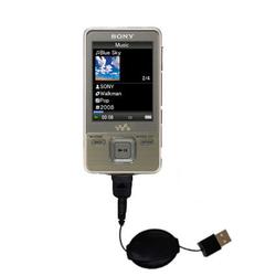Gomadic Retractable USB Cable for the Sony Walkman NWZ-A726 with Power Hot Sync and Charge capabilities - Go
