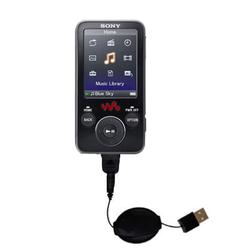 Gomadic Retractable USB Cable for the Sony Walkman NWZ-E436F with Power Hot Sync and Charge capabilities - G