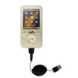 Gomadic Retractable USB Cable for the Sony Walkman NWZ-S736 with Power Hot Sync and Charge capabilities - Go