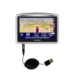 Gomadic Retractable USB Cable for the TomTom ONE XL Regional with Power Hot Sync and Charge capabilities - G