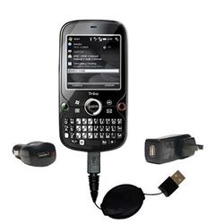Gomadic Retractable USB Hot Sync Compact Kit with Car & Wall Charger for the PalmOne Palm Treo Pro - Gomadic