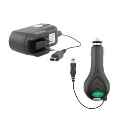 Eforcity Retractable Wall Home Travel / Car Charger for Motorola KRZR K1 / K1m / SLVR L9 / RAZR V3 / V3c/ V3m