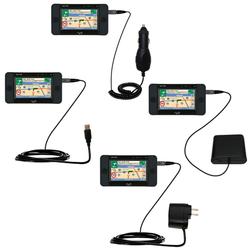 Gomadic Road Warrior Kit for the Mio Technology C810 includes a Car & Wall Charger AND USB cable AND Battery
