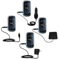 Gomadic Road Warrior Kit for the Motorola VU30 includes a Car & Wall Charger AND USB cable AND Battery Exten