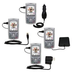 Gomadic Road Warrior Kit for the Samsung SGH-T739 includes a Car & Wall Charger AND USB cable AND Battery Ex