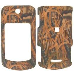 Wireless Emporium, Inc. Rubberized Brown Grass Snap-On Protector Case Faceplate for Motorola W755