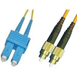 CTCUnion SC/UPC to FC/UPC duplex single-mode 9/125 fiber patch cord, 1m length