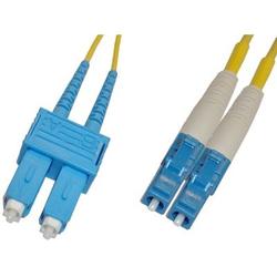 CTCUnion SC/UPC to LC/UPC duplex single-mode 9/125 fiber patch cord, 1m length