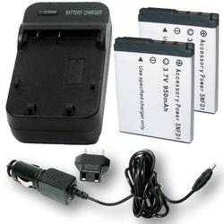 Accessory Power SONY NP-FD1 / NP-BD1 Equivalent BC-TR1 Charger & Battery 2-Pack Combo for CyberShot Digital Cameras