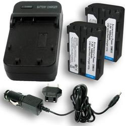 Accessory Power SONY NP-FM50 Equivalent BC-TRP Charger & Battery 2-PK Combo for DSC / DSR / MVC Series Cybershots