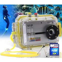 SVP Aqua 1251 Silver- 12 MP Max. Digital Camera/ Video Recorder/ 8X Digital Zoom/+ 1GB SD + TRIPOD K