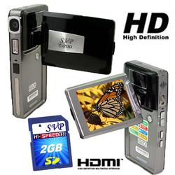 SVP T200 True HD 1280x720p Digital Video Camcorder/16MP Max Camera w/[2 GB SD] Value Kit!