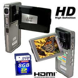 SVP T200 True HD 1280x720p Digital Video Camcorder/16MP Max Camera w/[8 GB SDHC] Value Kit!