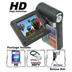 SVP T400 Black-HD 1280x720p Digital Video Camcorder/Camera w/[8GB SDHC+HD TV Cable+Tripod] Kit!