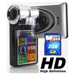 SVP T400 Silver HD 1280x720p Digital Video Camcorder/Camera w/[2GB SD+HD TV Cable+Tripod] Value Kit!