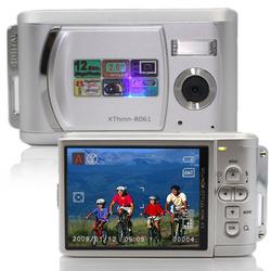 SVP Xthinn 8061 Silver- 12 MP Max. Digital Camera/ Video Recorder/ 4X Digital Zoom/ 2.8 LCD Screen