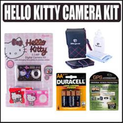 Sakar Hello Kitty 5.1MP Digital Camera 87009 With Hello Kitty Keychain Digital Frame Plus Kit