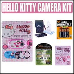 Sakar Hello Kitty Digital Camera 92009 and Keychain Digital Frame Plus Accessory Kit (ASAKHKDCK2)
