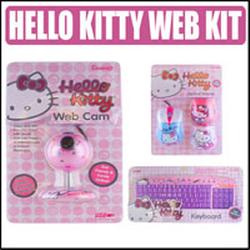 Sakar Hello Kity 49709 Webcam With Hello Kitty Keyboard 90309 and Hello Kitty Mouse 81309