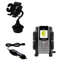 Gomadic Samsung SCH-R200 Auto Cup Holder with Car Charger - Uses TipExchange