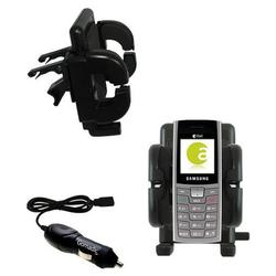 Gomadic Samsung SCH-R200 Auto Vent Holder with Car Charger - Uses TipExchange